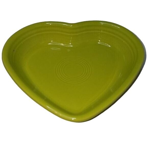 Fiestaware Fiesta CERAMIC Medium Heart Bowl Dish CONTAINER Lemongrass - Picture 2 of 11